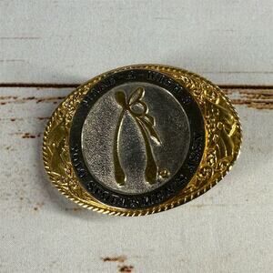 Vintage Comstock Silversmiths Belt Buckle Make a Wish Western Design